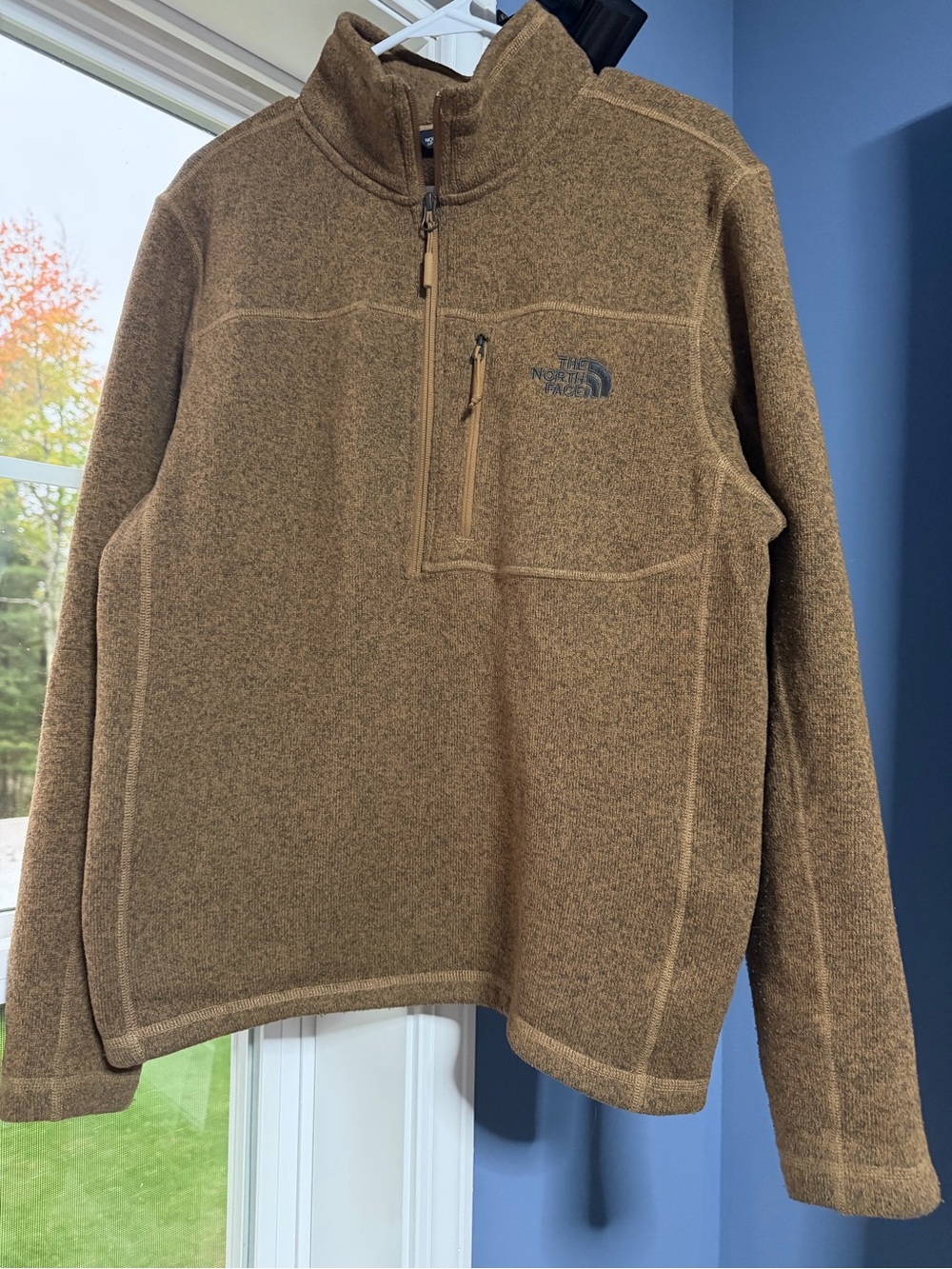 The North Face Men's Brown Quarter-Zip Fleece Pullover